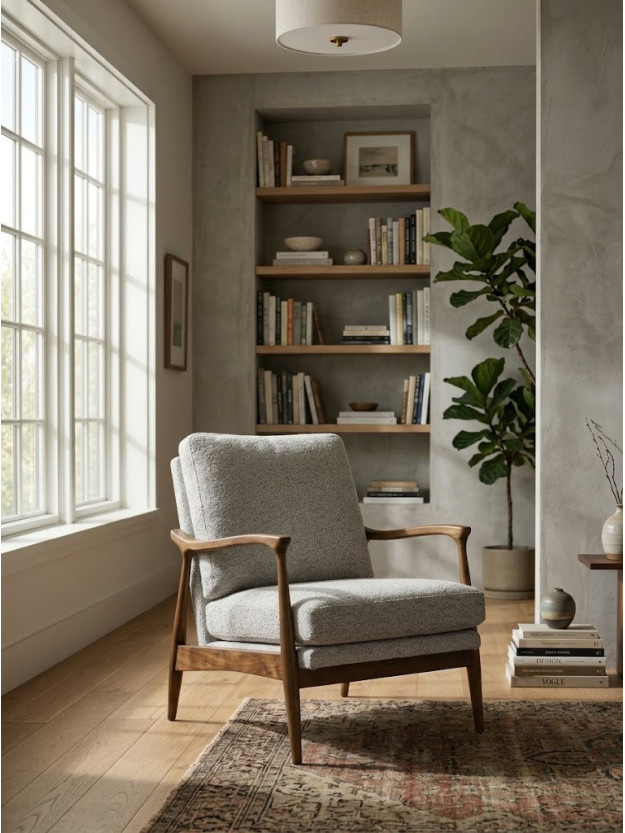 MARCO 72 X 86,50 sillón blanco y gris