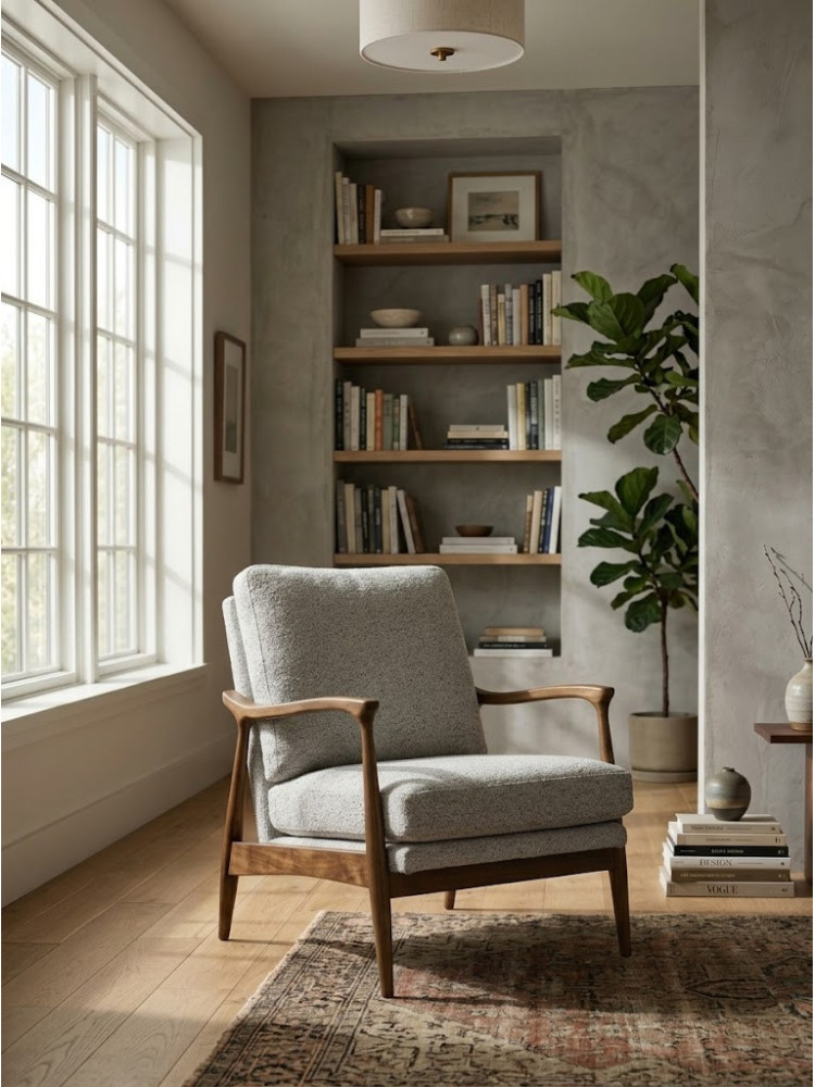 MARCO 72 X 86,50 sillón blanco y gris