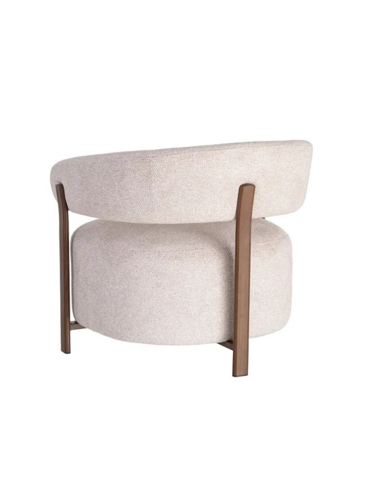 MUSA 77 X 71,50 sillón beige tapizado metal
