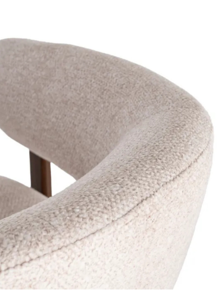 MUSA 77 X 71,50 sillón beige tapizado metal