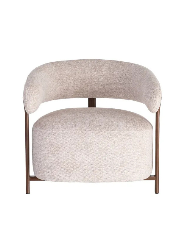 MUSA 77 X 71,50 sillón beige tapizado metal