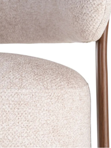 MUSA 77 X 71,50 sillón beige tapizado metal