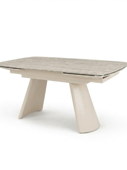 ECLIPSE 160-240X90 mesa de comedor beige metal beige