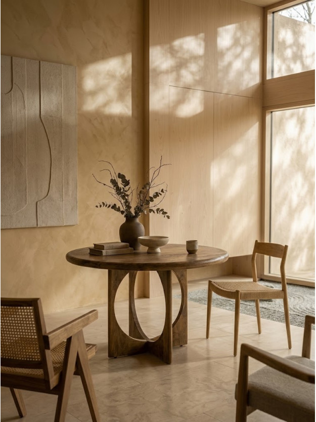 HORIZONTE 125 X 125 mesa de comedor madera de mango