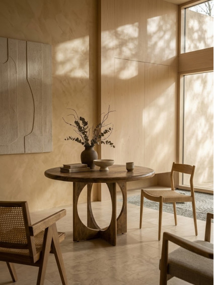 HORIZONTE 125 X 125 mesa de comedor madera de mango