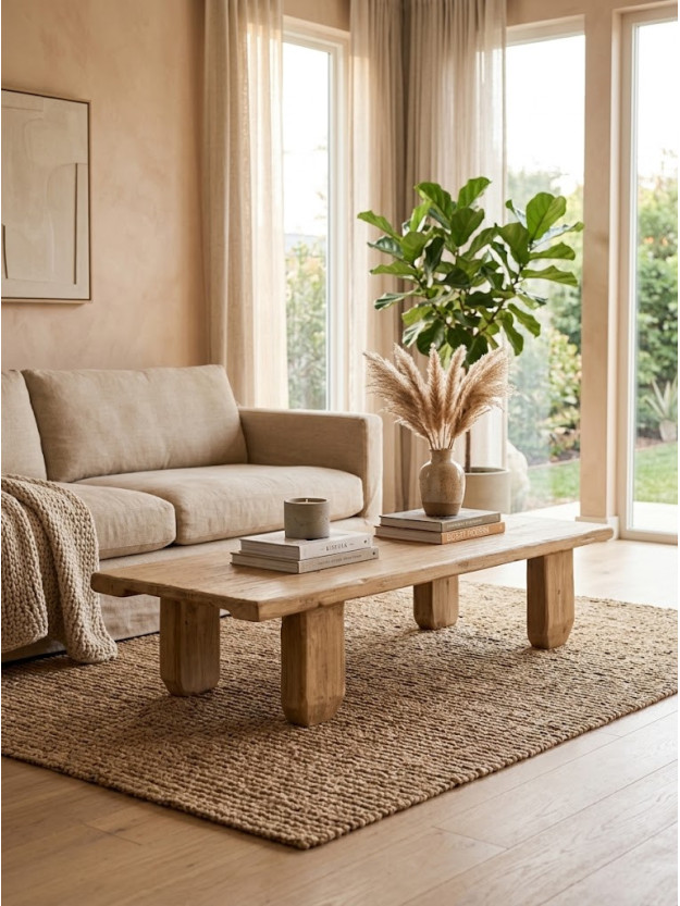 CANDELA 178 X 69 mesa de centro madera de pino