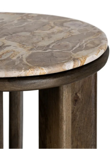 REMO 160 X 40 consola madera de mango-mármol