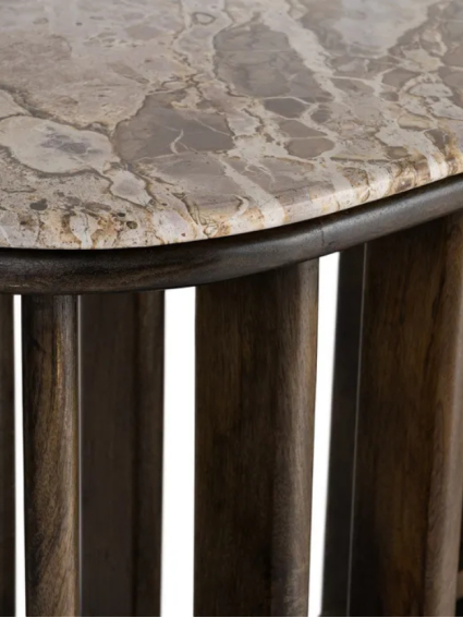 REMO 160 X 40 consola madera de mango-mármol