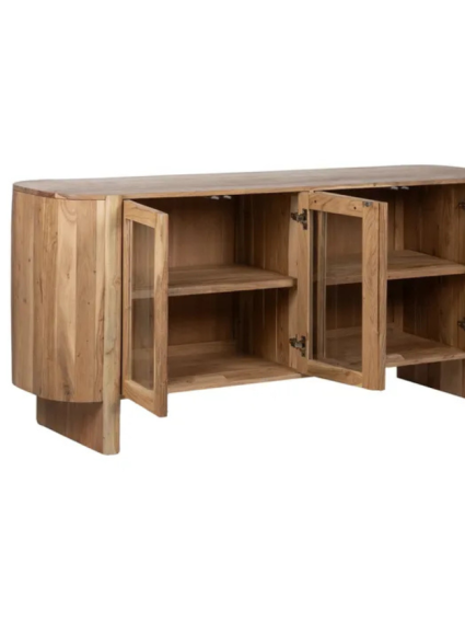 CURVA 180 X 40 aparador natural madera de acacia