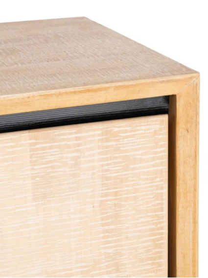 NILO 200 X 40 aparador natural negro metal