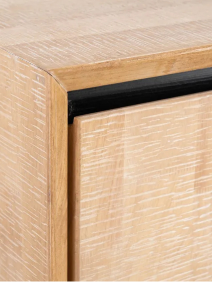 NILO 200 X 40 aparador natural negro metal