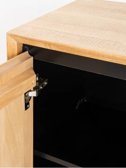 NILO 200 X 40 aparador natural negro metal