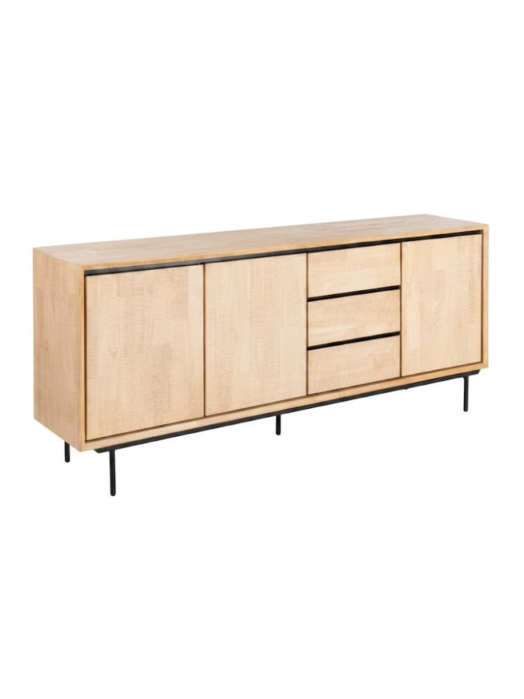 NILO 200 X 40 aparador natural negro metal
