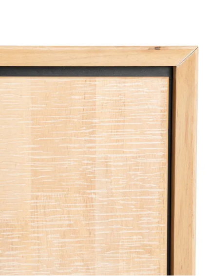 NILO 148 X 40 mueble TV natural negro metal