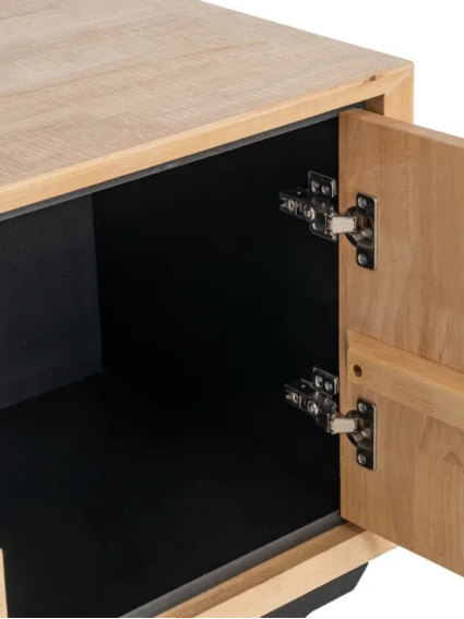 NILO 148 X 40 mueble TV natural negro metal