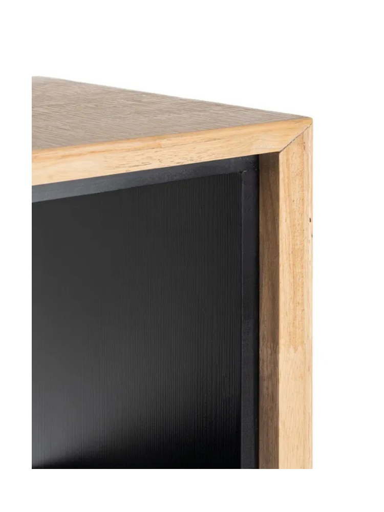NILO 84,50 X 40 armario natural negro metal