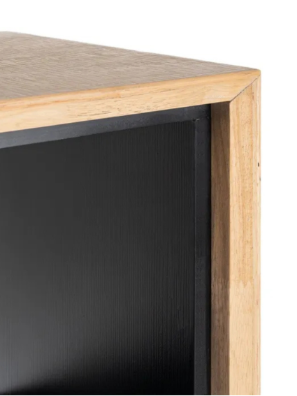 NILO 84,50 X 40 armario natural negro metal