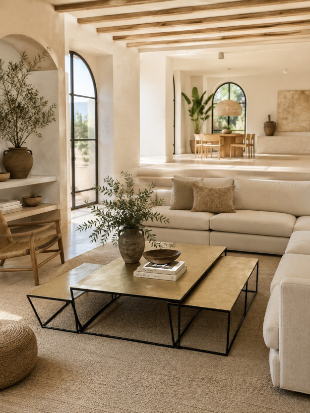 LEYRE 90x90 mesa de centro ORO