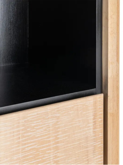 NILO 89,50 X 40 armario natural negro metal