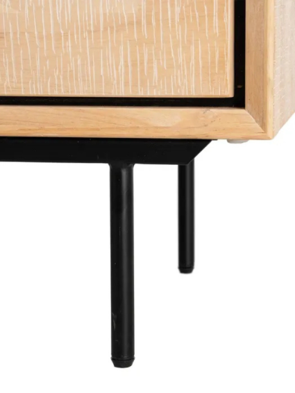 NILO 99,50 X 40 cómoda natural negro metal