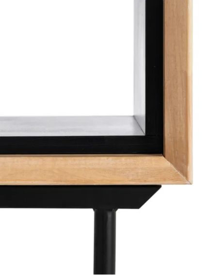 NILO 50 X 40 mesita natural negro metal