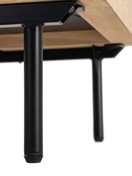 NILO 50 X 40 mesita natural negro metal