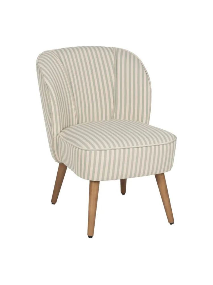 SERENA  54 X 64 sillón rayas menta