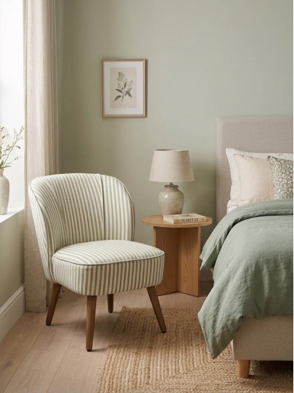 SERENA  54 X 64 sillón rayas menta