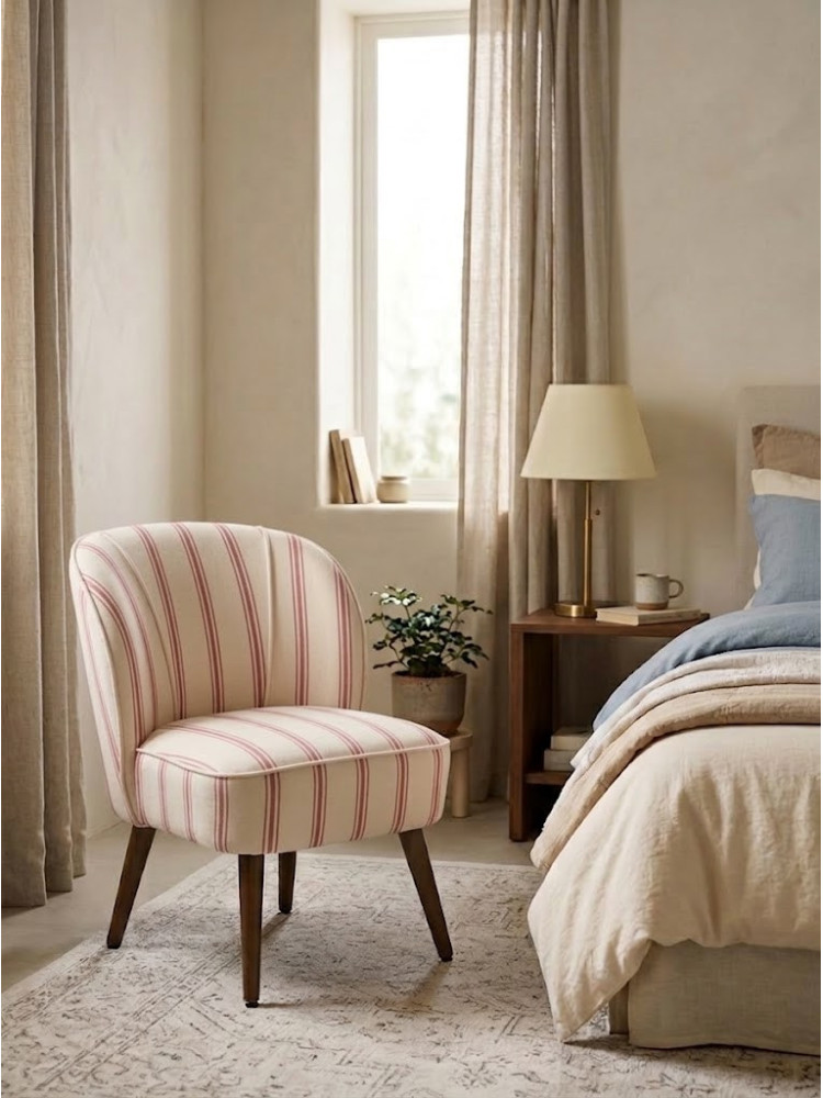 SERENA  54 X 64 sillón rayas cereza