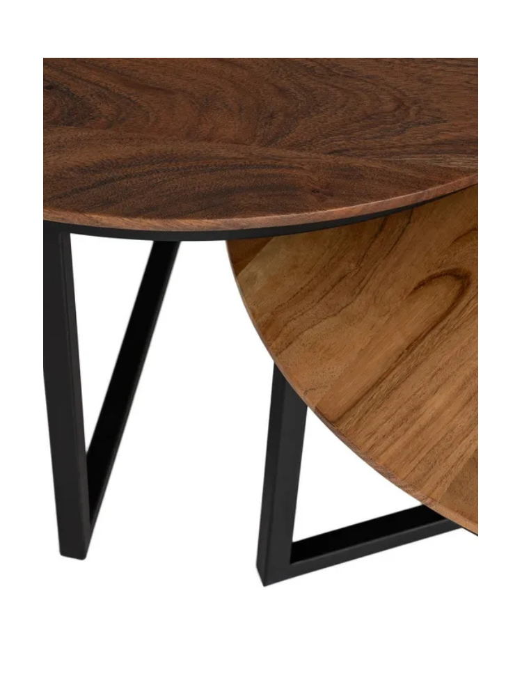 AMAZONA 80 X 80 set 2 mesas de centro