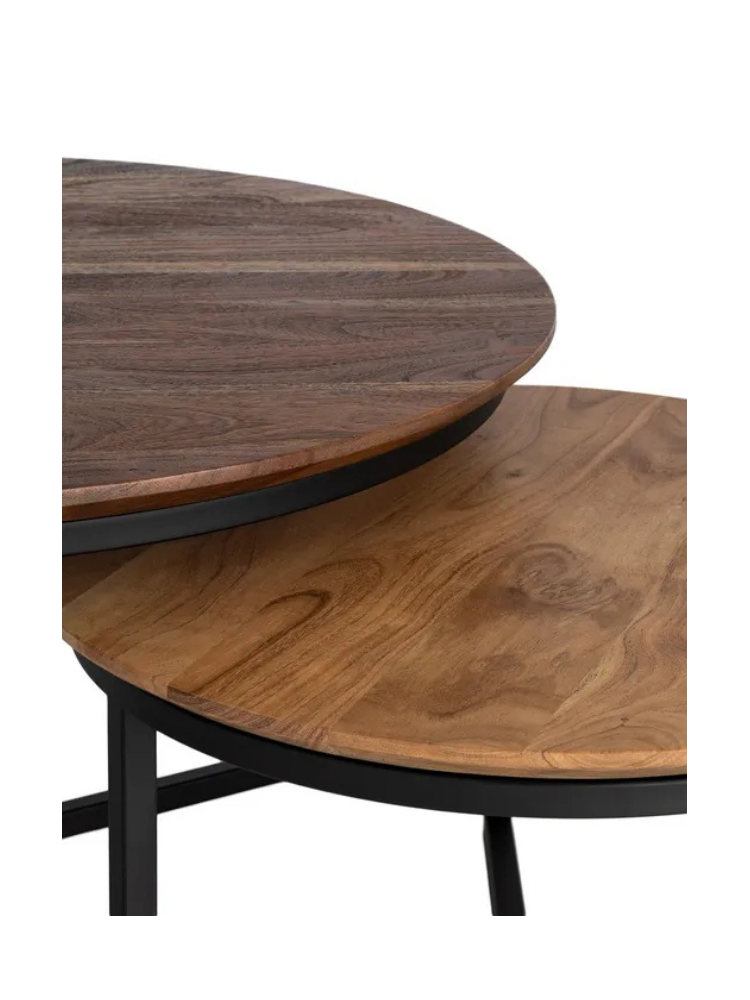 AMAZONA 80 X 80 set 2 mesas de centro