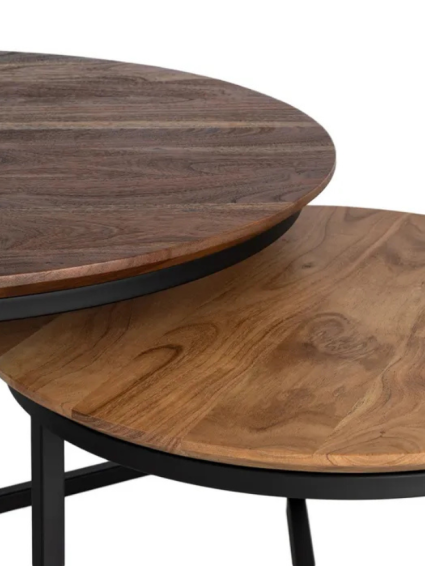 AMAZONA 80 X 80 set 2 mesas de centro