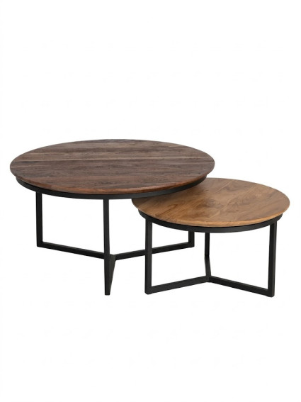 AMAZONA 80 X 80 set 2 mesas de centro