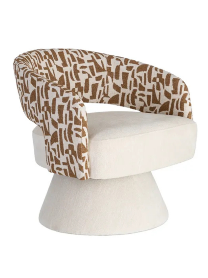 GIRO 71 X 68 sillón giratorio crema ocre