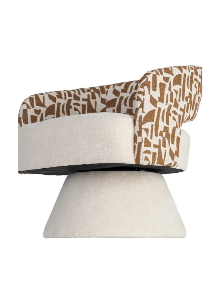 GIRO 71 X 68 sillón giratorio crema ocre