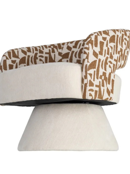 GIRO 71 X 68 sillón giratorio crema ocre