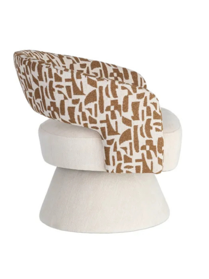 GIRO 71 X 68 sillón giratorio crema ocre