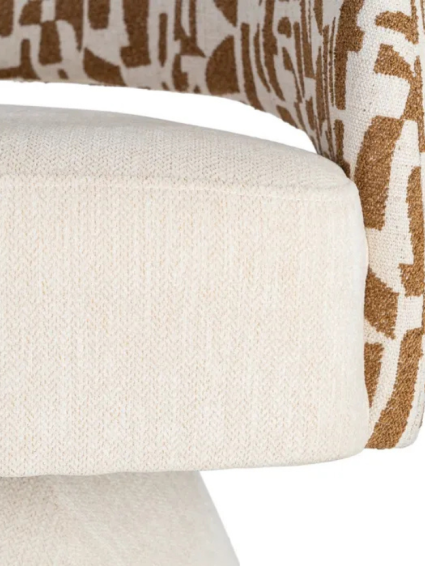 GIRO 71 X 68 sillón giratorio crema ocre