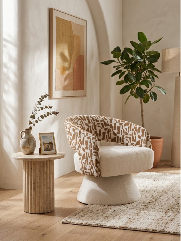GIRO 71 X 68 sillón giratorio crema ocre