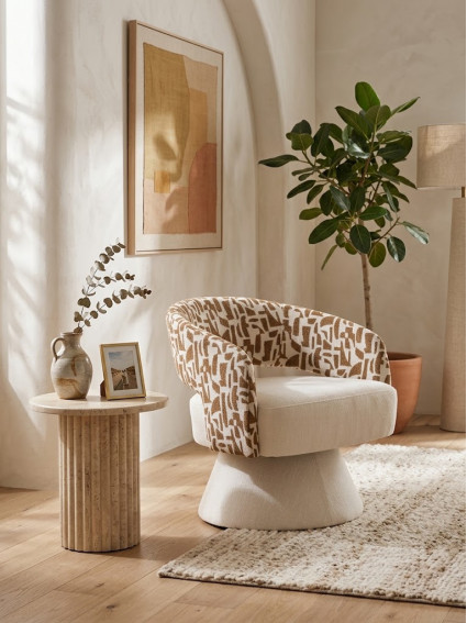 GIRO 71 X 68 sillón giratorio crema ocre