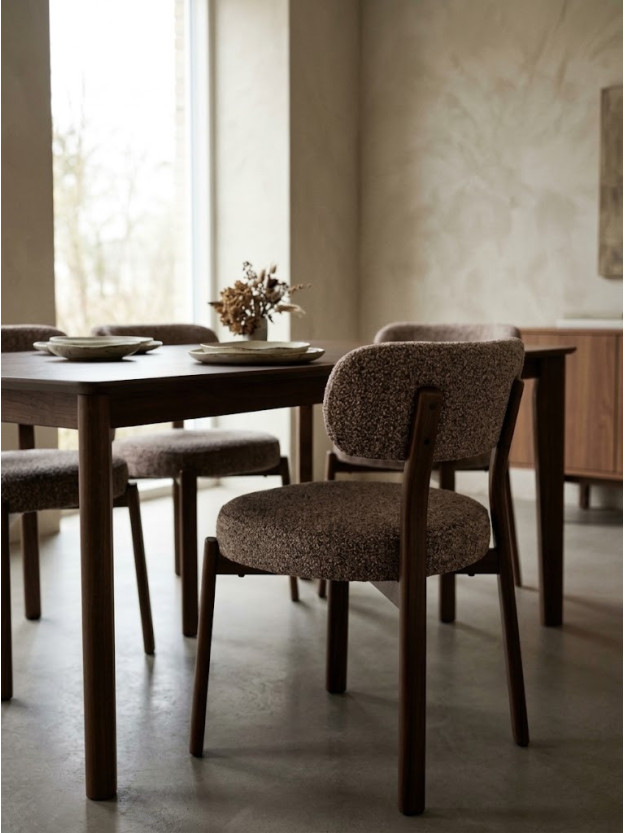 BASILEA 51 X 54  silla tapizada metal marrón