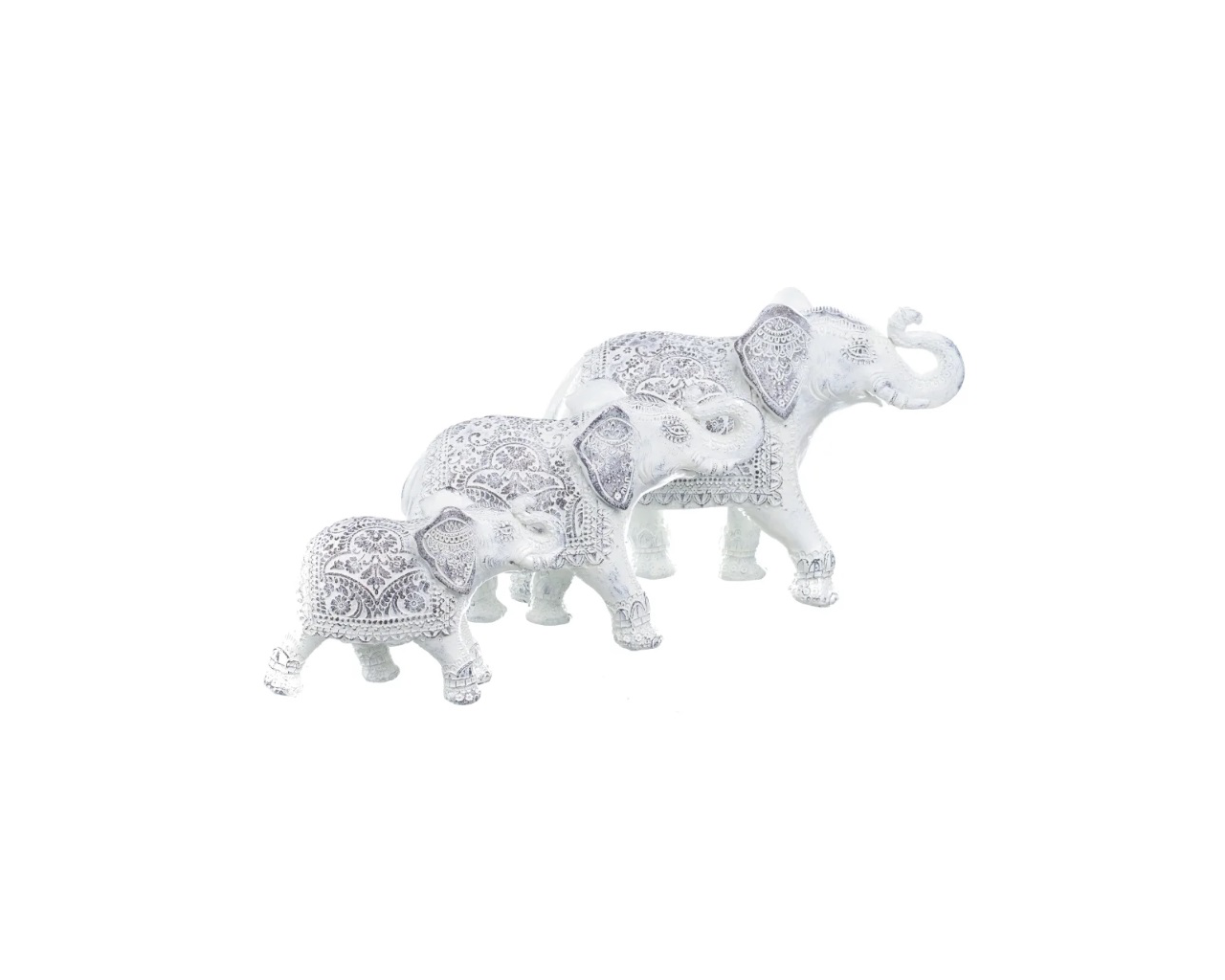 de 8 a 10 cm Figura de elefante de talco EFCOS color blanco 