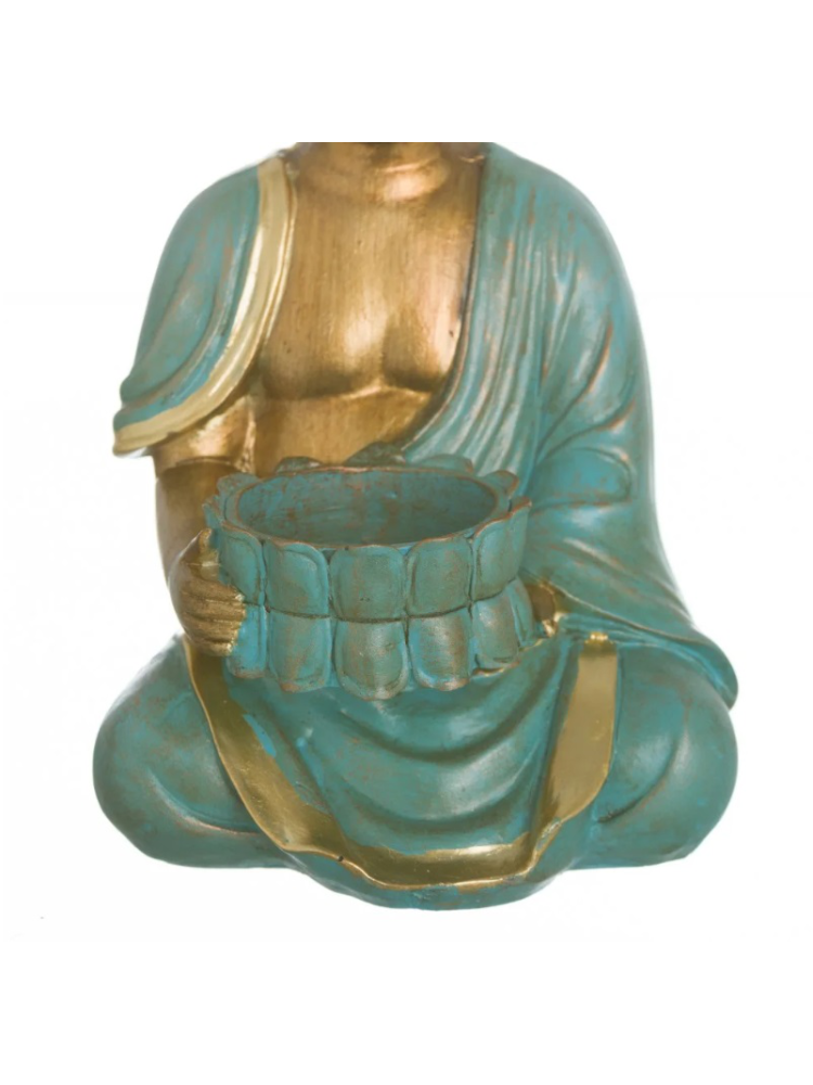 Figura BUDA ORO MANTO TURQUESA 19