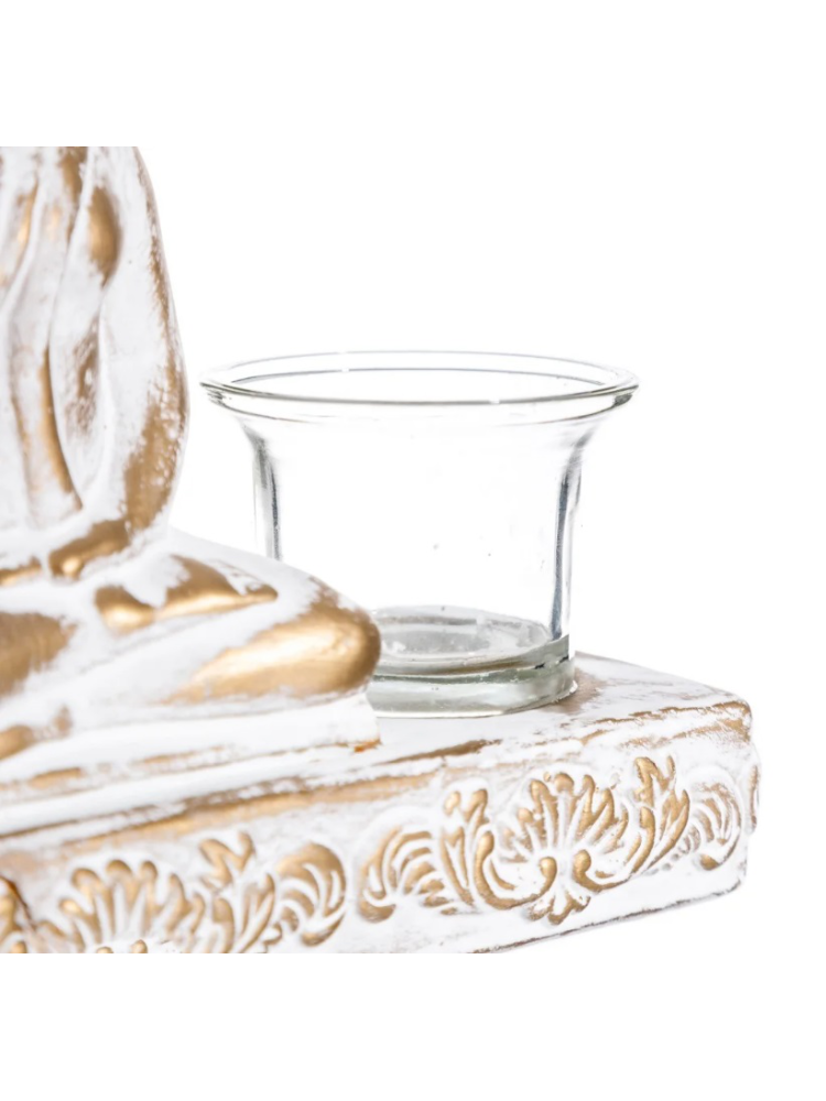 Figura BUDA ORO - BLANCO Portavelas  18