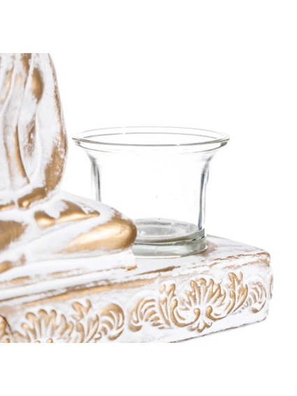 Figura BUDA ORO - BLANCO Portavelas  18