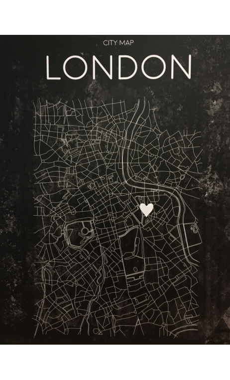 Cuadro Mapa LONDRES LEDS 113