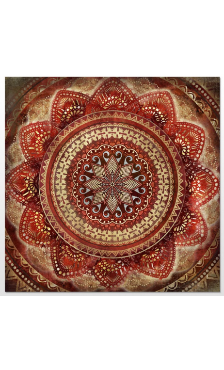 Cuadro Mandala Rojo 79,5x79,5 cm