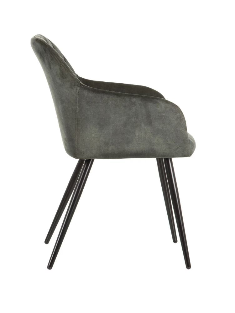 Silla ZOE tejido verde oscuro