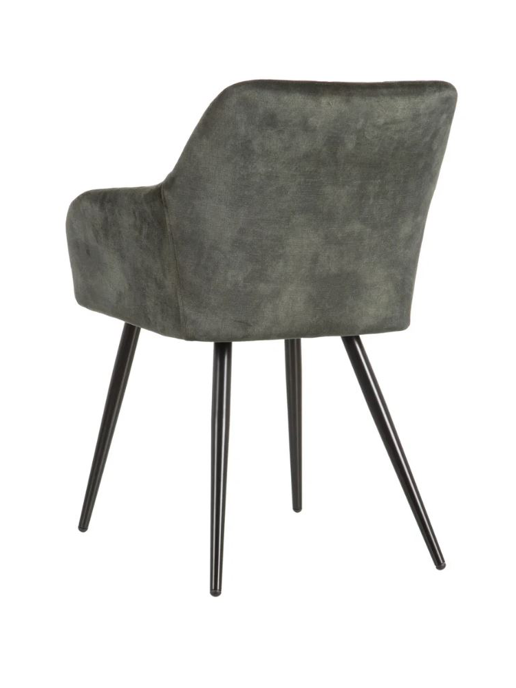Silla ZOE tejido verde oscuro